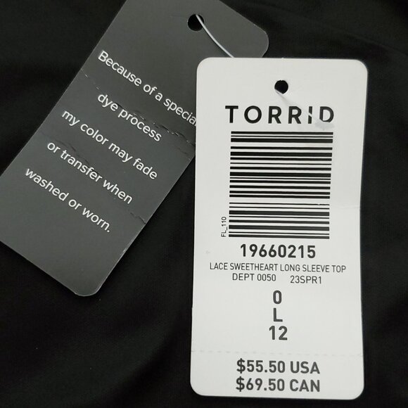 Torrid Fairycore Whimsigoth Witchy Lace Floral Long Sleeve Top Size Large 12 - Picture 16 of 16